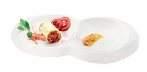 Bandeja de cerámica doble para servir-3