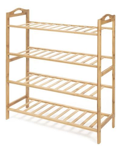 Estante de bambú 4 niveles 67x27 cm-4