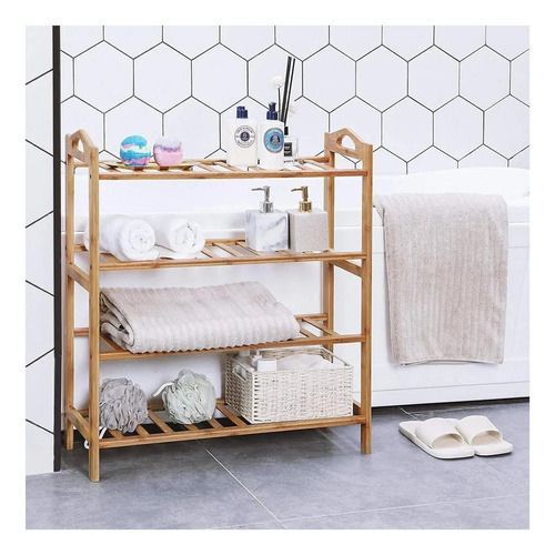Estante de bambú 4 niveles 67x27 cm-5