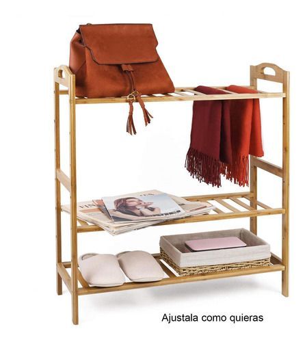 Estante de bambú 4 niveles 67x27 cm-6