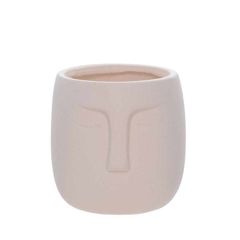 Macetero de cerámica Beige 14 cm-0