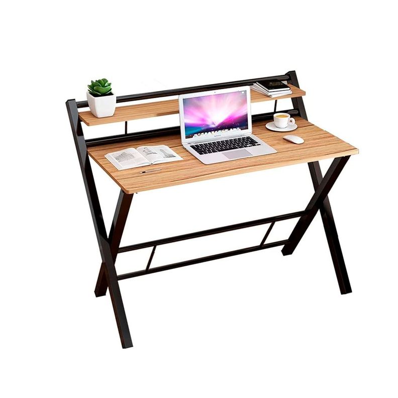Escritorio plegable café 100x50 cm-0