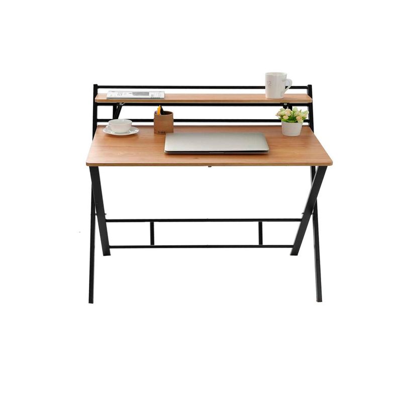 Escritorio plegable café 100x50 cm-2
