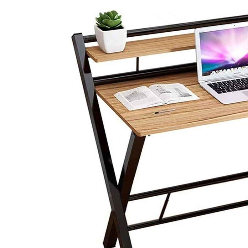 Escritorio plegable café 100x50 cm-3