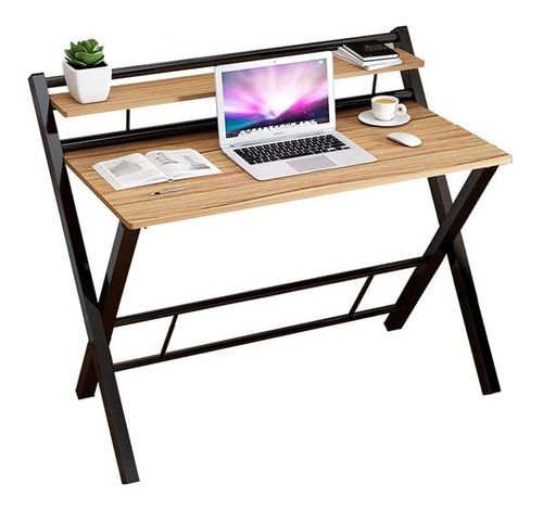 Escritorio plegable café 100x50 cm-5