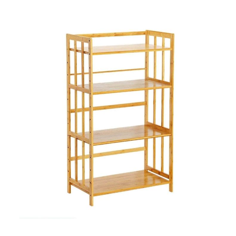Estante organizador de 4 niveles madera bambú 119x67x26cm-1