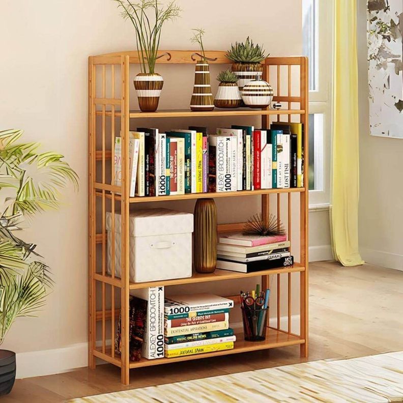 Estante organizador de 4 niveles madera bambú 119x67x26cm-2
