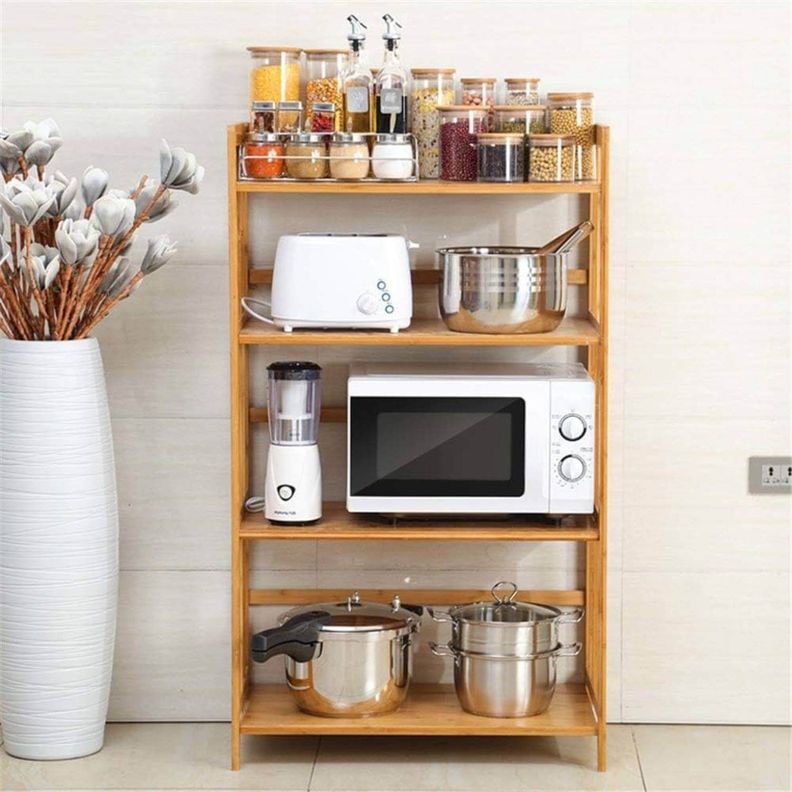 Estante organizador de 4 niveles madera bambú 119x67x26cm-3