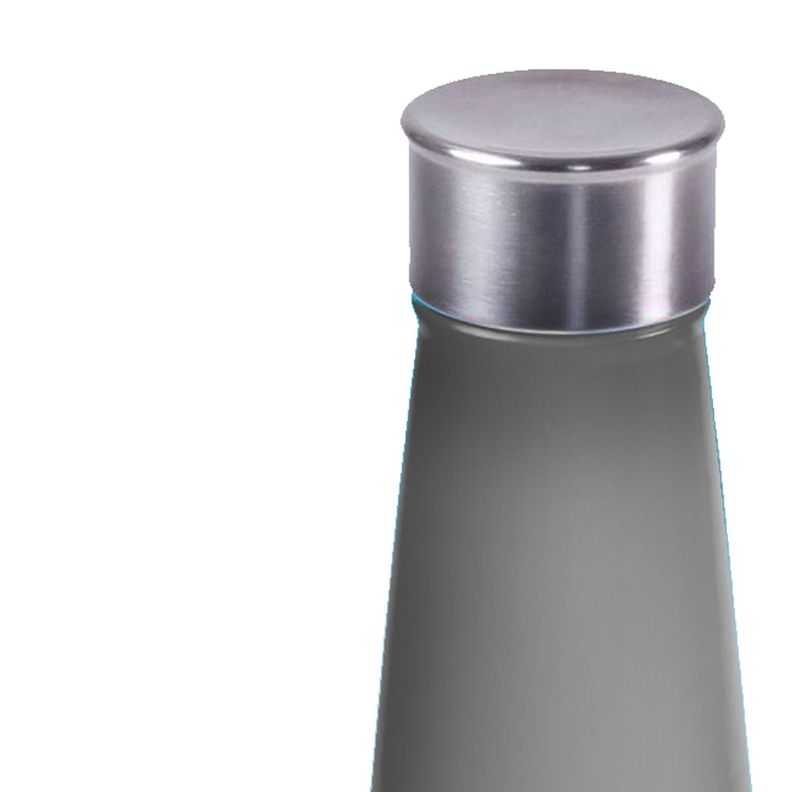 Botella térmica de acero inoxidable plateado-6