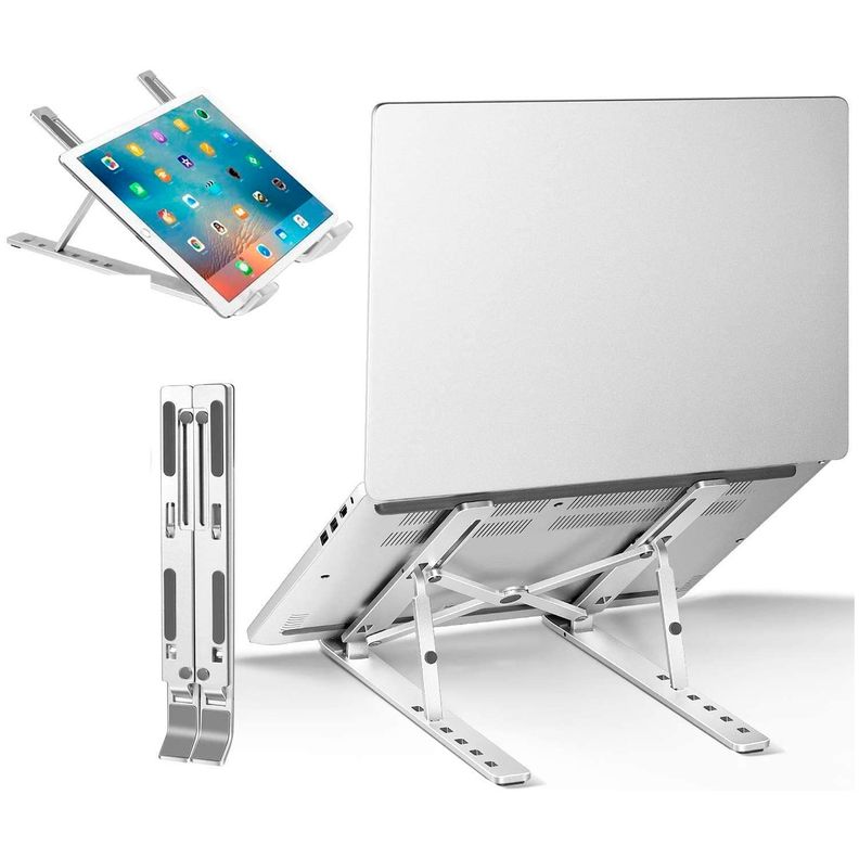 Soporte alzador plegable para notebook de aluminio-2