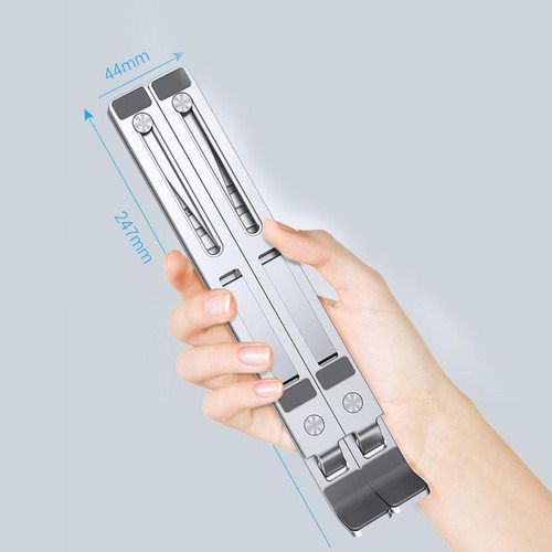 Soporte alzador plegable para notebook de aluminio-7