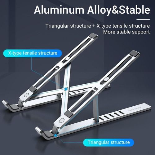 Soporte alzador plegable para notebook de aluminio-8