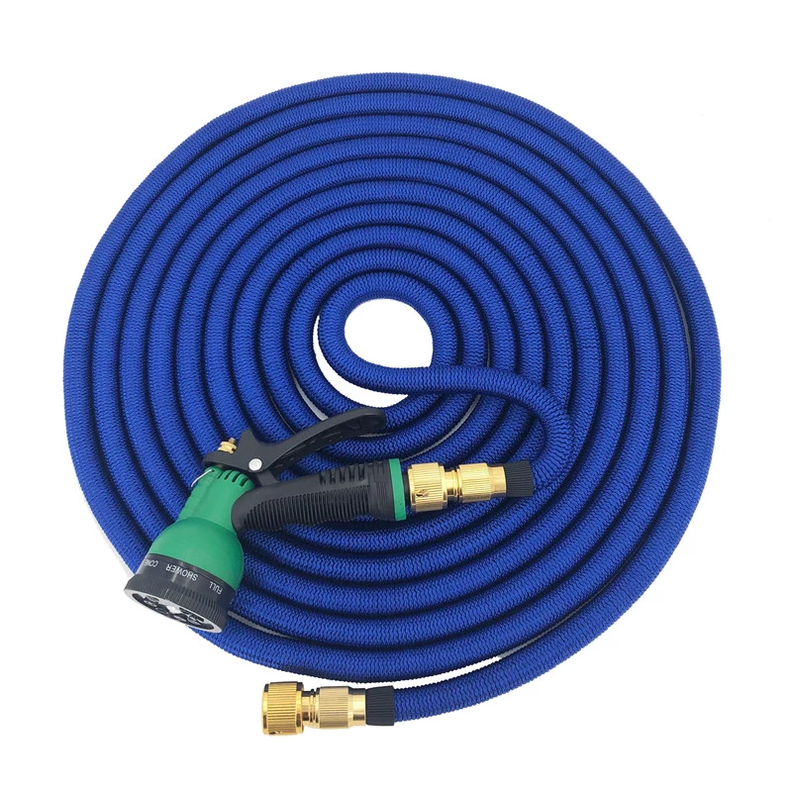 Manguera retráctil expandible jardín 15 mts. Azul-2