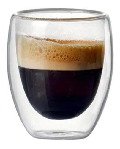 Set 2 vasos de café vidrio doble pared 300 ml-6