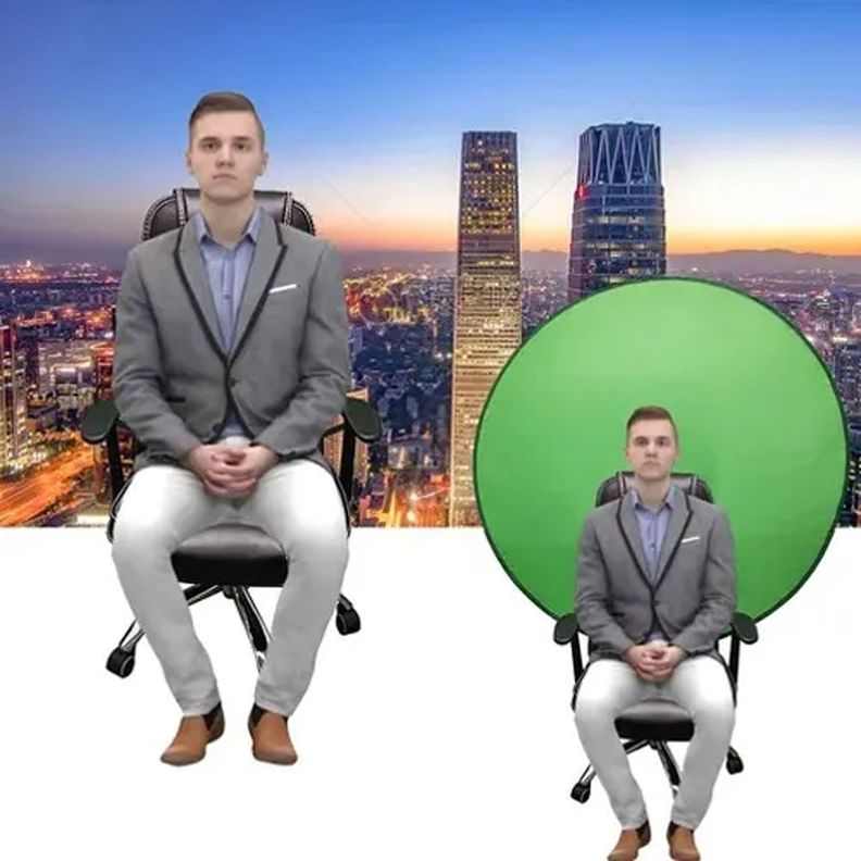 Fondo de pantalla verde para streaming de vídeo 110 cm-5