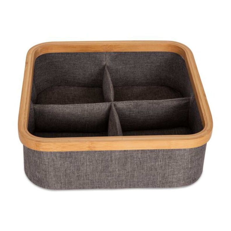 Organizador de clóset 4 divisiones de tela 30x30 cm-0