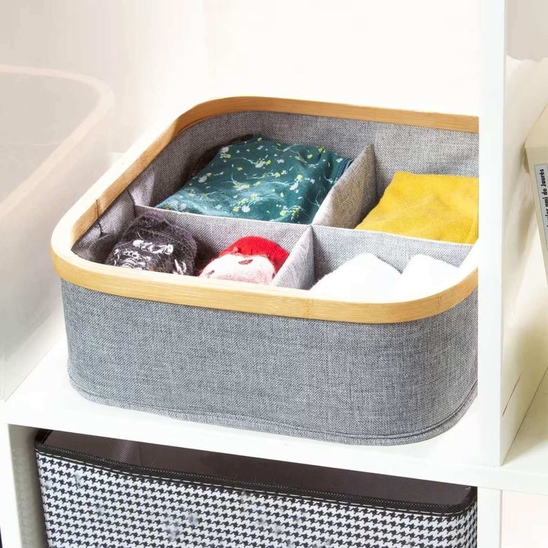 Organizador de clóset 4 divisiones de tela 30x30 cm-3