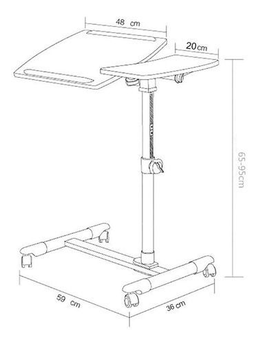 Multimesa ajustable con ventilador para notebook negra-5