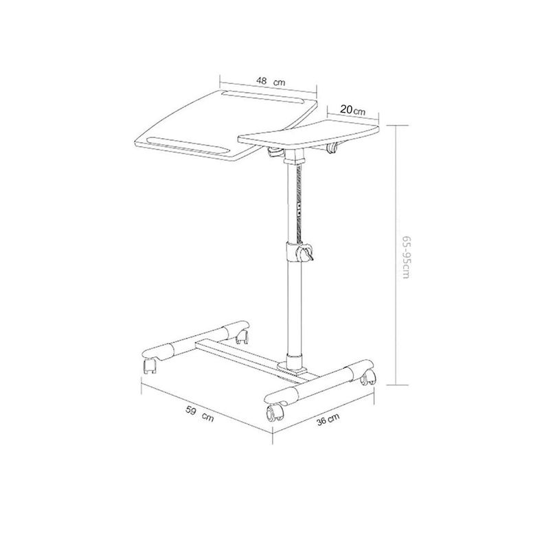 Multimesa ajustable con ventilador para notebook negra-2