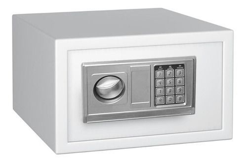 Caja fuerte de acero grande con teclado digital blanca-3