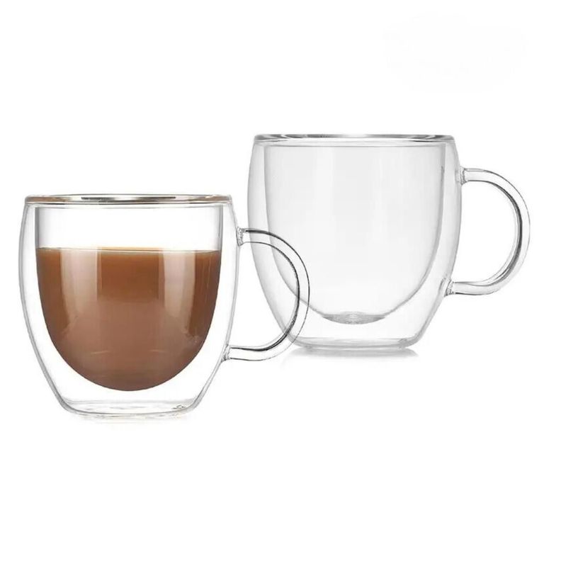 Set 2 mugs vidrio doble pared 250 ml-0