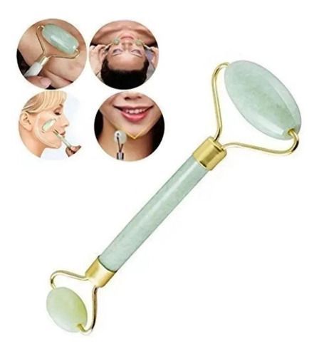 Rodillo masajeador facial y piedra de jade 100% natural-6