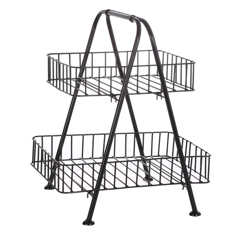 Organizador multiuso canastos 2 niveles metal-1