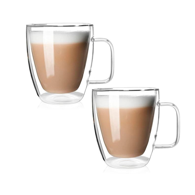 Set 2 mugs vidrio doble pared 350 ml-0