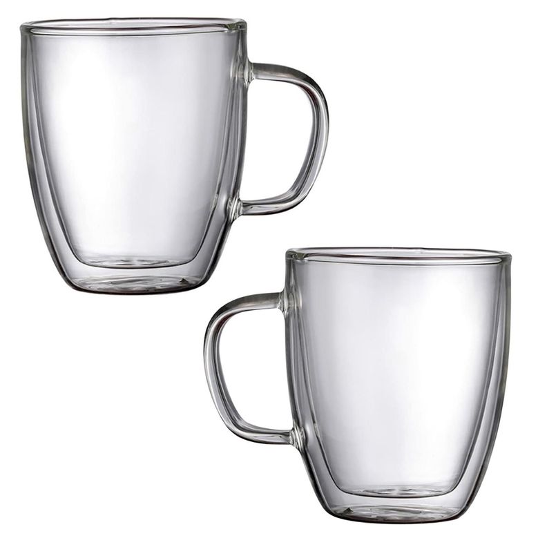Set 2 mugs vidrio doble pared 350 ml-1