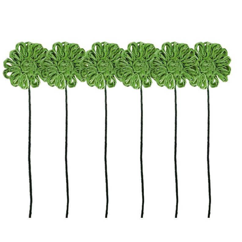 Flor Yute Verde 38 cm Pack 6 un.