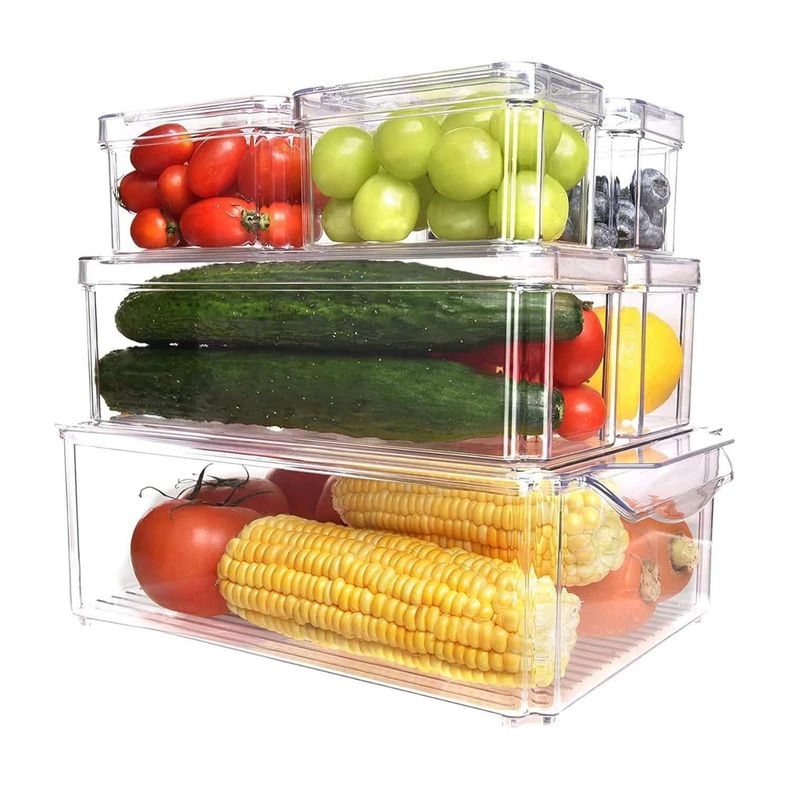 Set 7 tupper organizadores para refrigerador y cocina-4