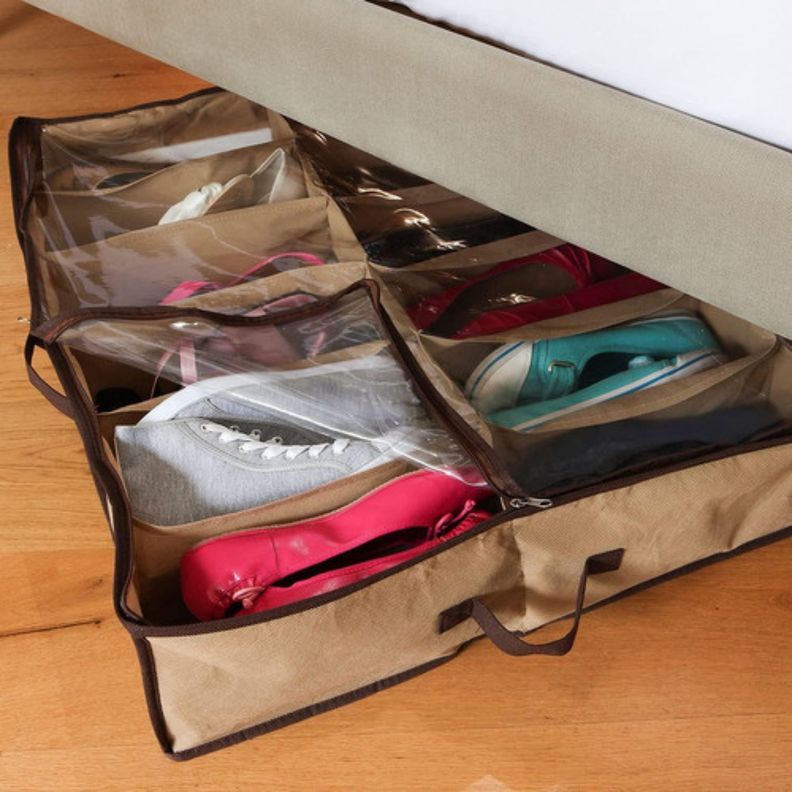 Organizador de zapatos bajo cama para 12 pares-2