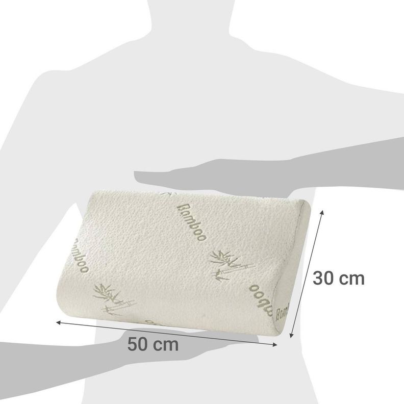 Pack 2 almohadas viscoelásticas y memoria con funda bambú-3