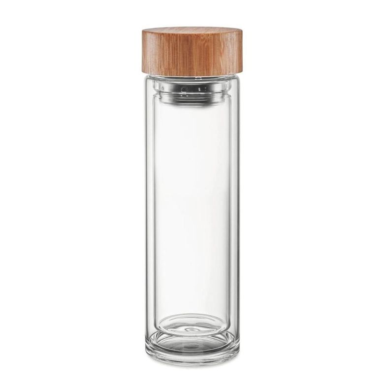 Botella térmica de borosilicato con infusor 500 ml-0