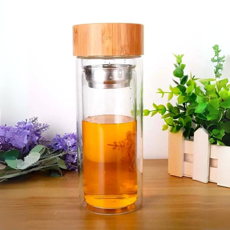 Botella térmica de borosilicato con infusor 500 ml-4