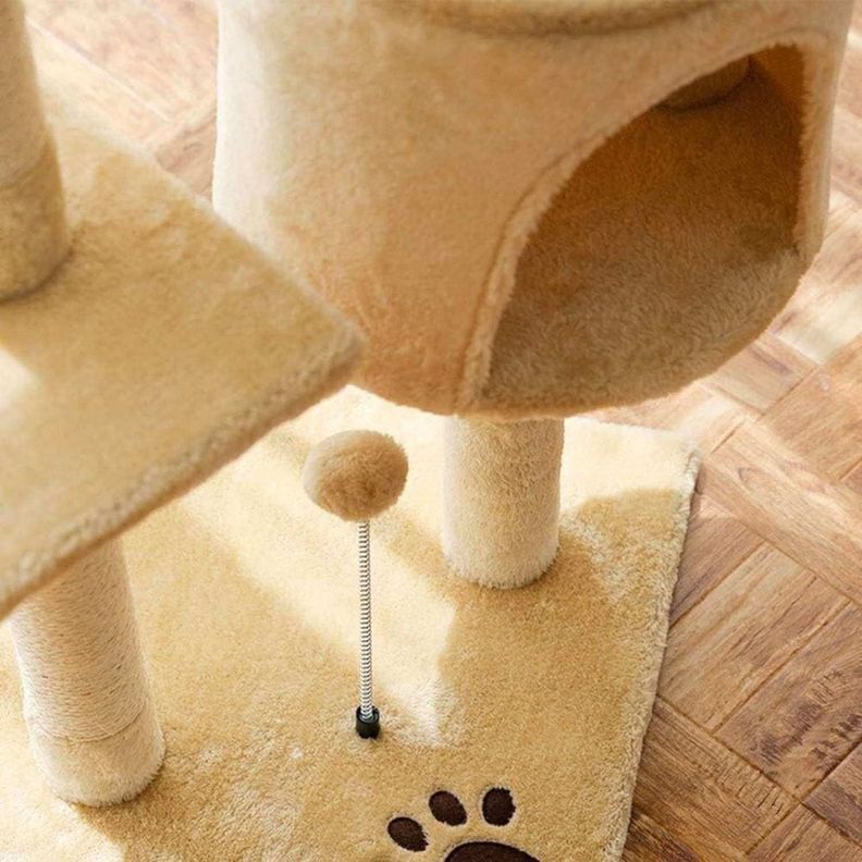 Rascador para gatos 1,15 metros de altura beige-6