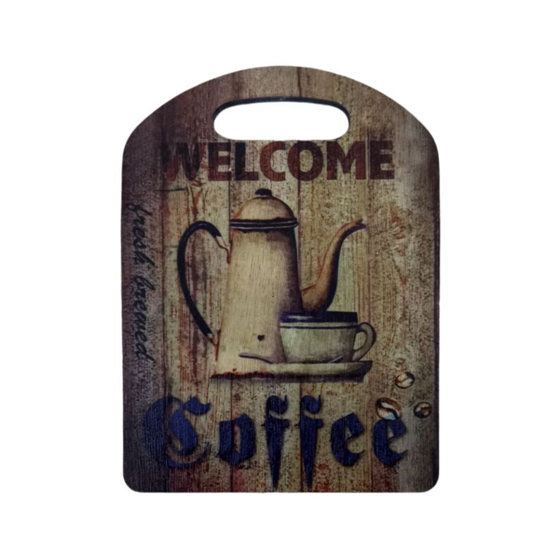 Tabla para cocktail madera 22x16 cm welcome coffe-0