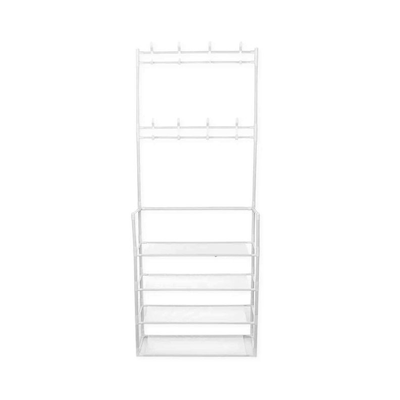 Estante multifuncional perchero zapatero organizador de ropa-2