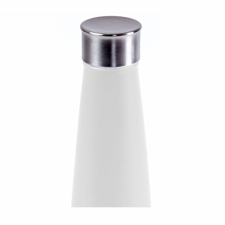 Botella térmica de acero inoxidable blanco-1