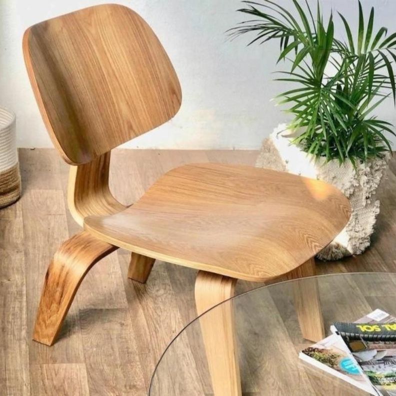 Silla Estilo Eames Madera Natural-5