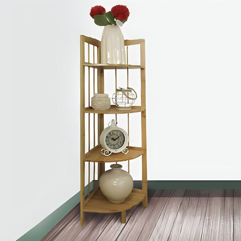 Repisa esquinero de madera 4 niveles natural-2