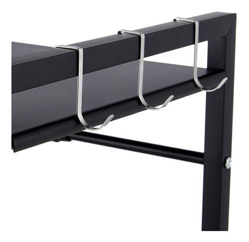 Estante organizador microondas ajustable metal-3