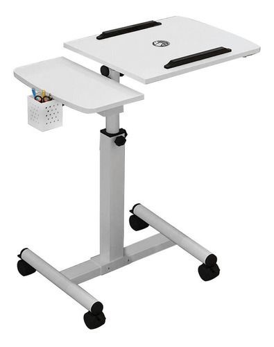 Multimesa ajustable con ventilador para notebook blanca-3