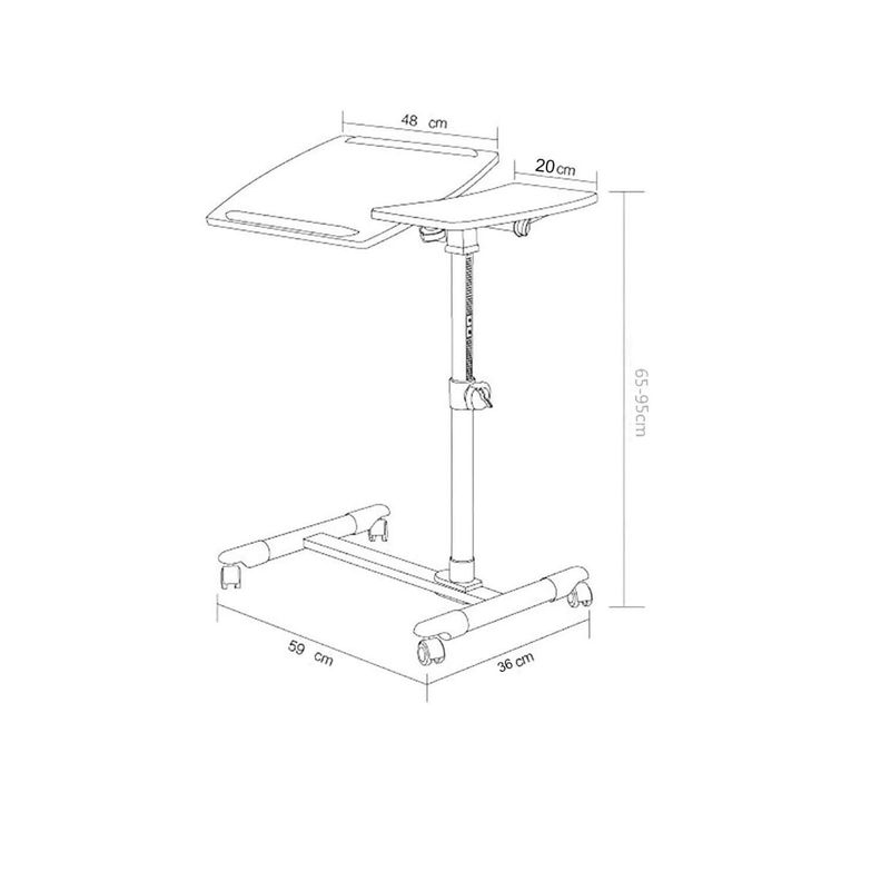 Multimesa ajustable con ventilador para notebook blanca-2