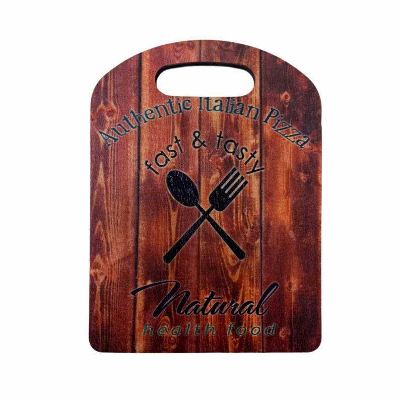 Tabla para cocktail madera 22x16 cm natural italian pizza Cafe