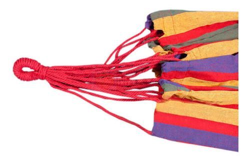 Hamaca de algodón multicolor 2 plazas 180x150 cm-2