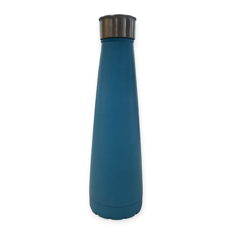 Botella térmica de acero inoxidable azul-0