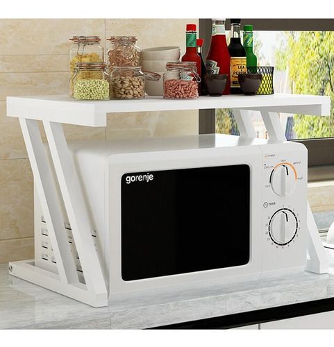 Estante organizador microondas madera blanco 38x57x38 cm-1