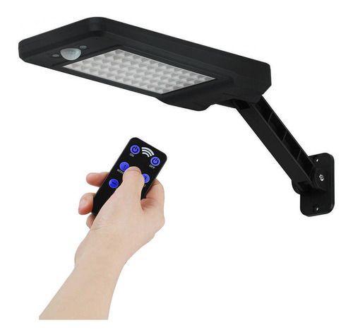Foco led solar para exteriores con control remoto - negro-0