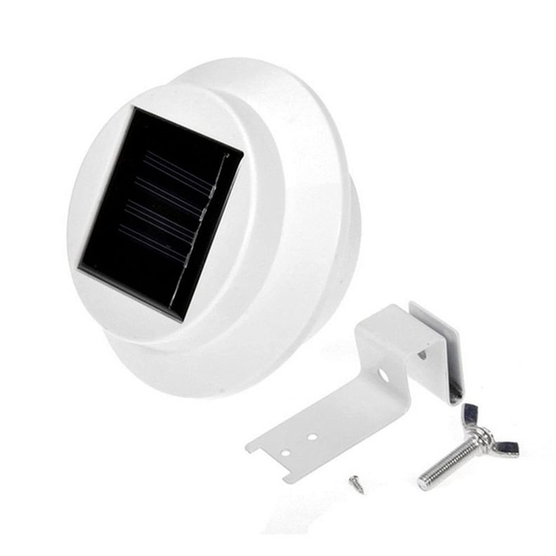 Foco led redondo con panel solar 1.2v  blanco-0